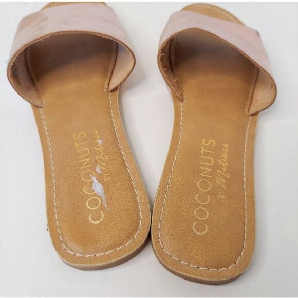 COCONUTS by Matisse 'Cabana' Metallic Copper Gold Slides Sz 10 - Picture 3 of 5